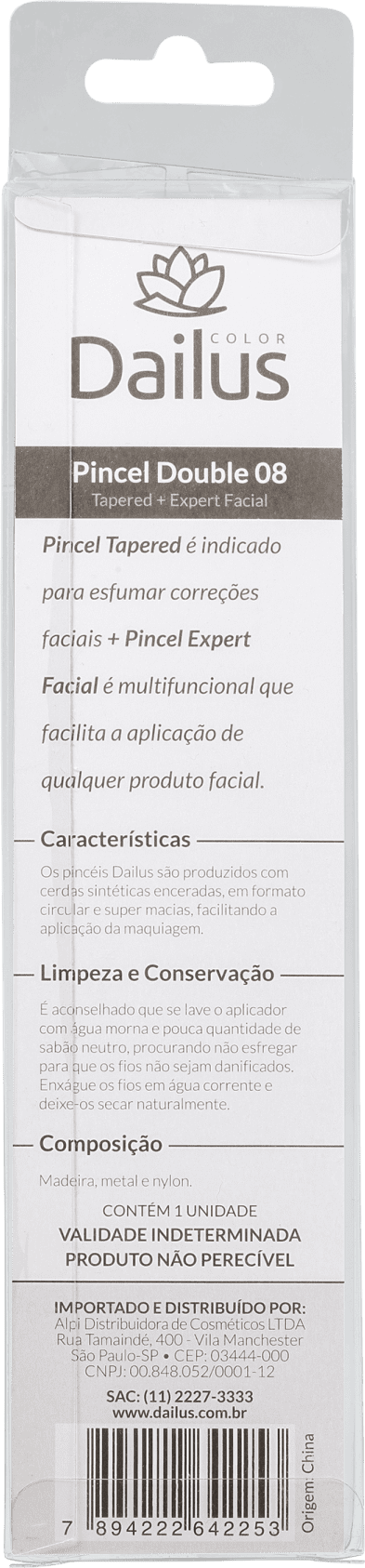 Dailus Double 08 - Pincel para Maquiagem
