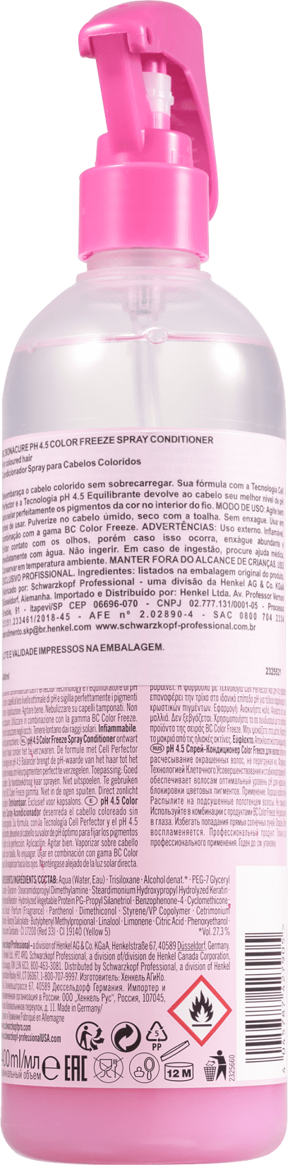 Schwarzkopf Professional BC Bonacure pH 4.5 Color Freeze - Spray Leave-in 400ml