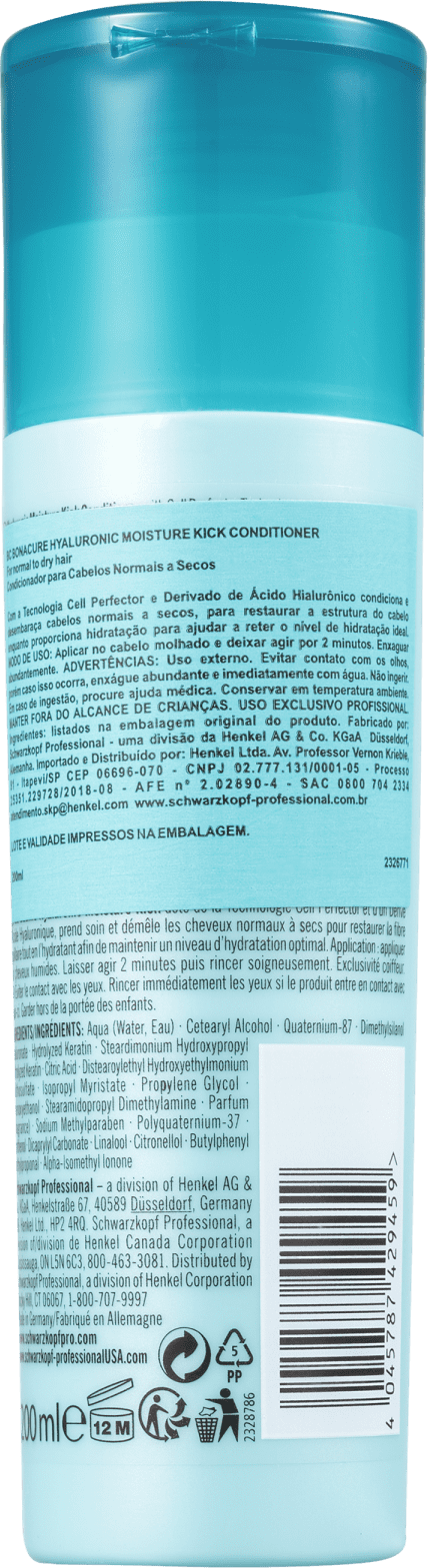 Schwarzkopf Professional BC Bonacure Hyaluronic Moisture Kick - Condicionador 200ml