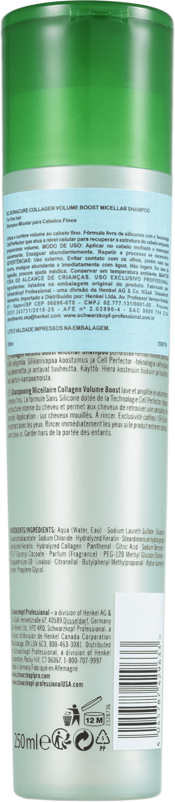 Schwarzkopf Professional BC Bonacure Collagen Volume Boost - Shampoo 250ml