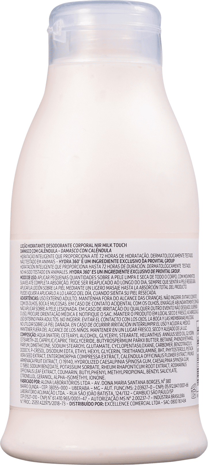 Nir Cosmetics Milk Touch Silk Whisper - Loção Hidratante Corporal 315g