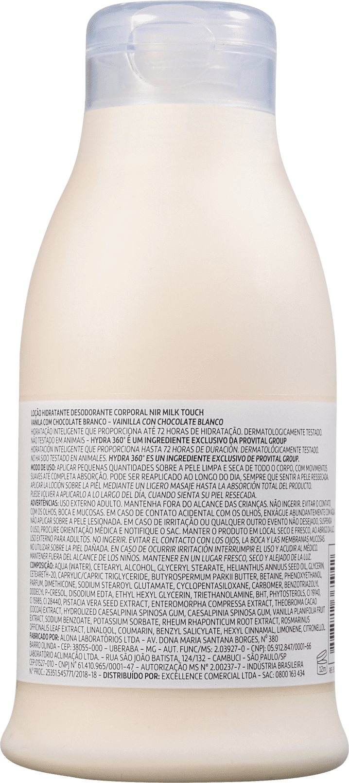 Nir Cosmetics Milk Touch Vanilla Dream - Loção Hidratante Corporal 315g