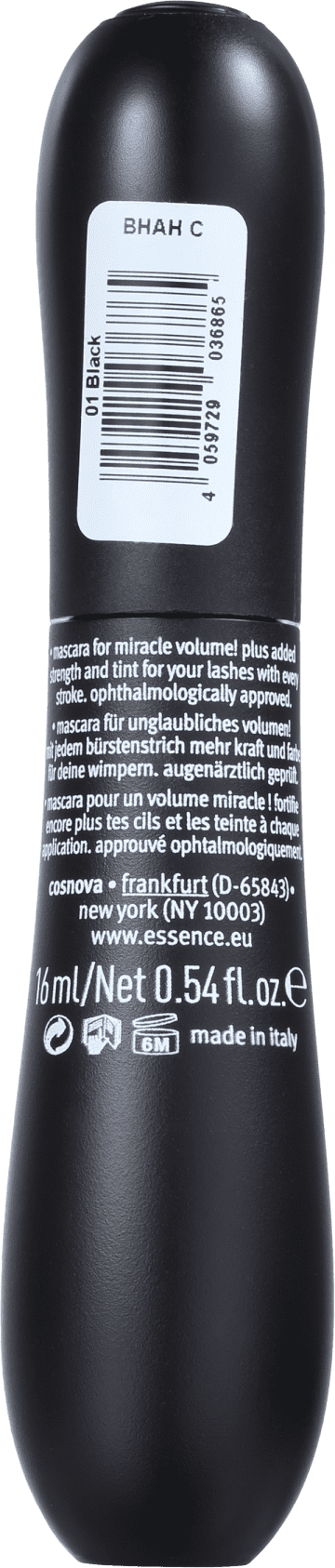 Essence I Need a Miracle Volumizing & Strengthening - Máscara para Cílios 16g