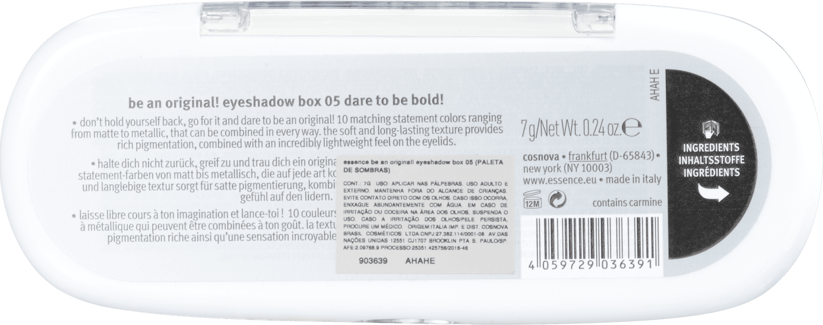 Essence Be An Original - Paleta de Sombras 7g