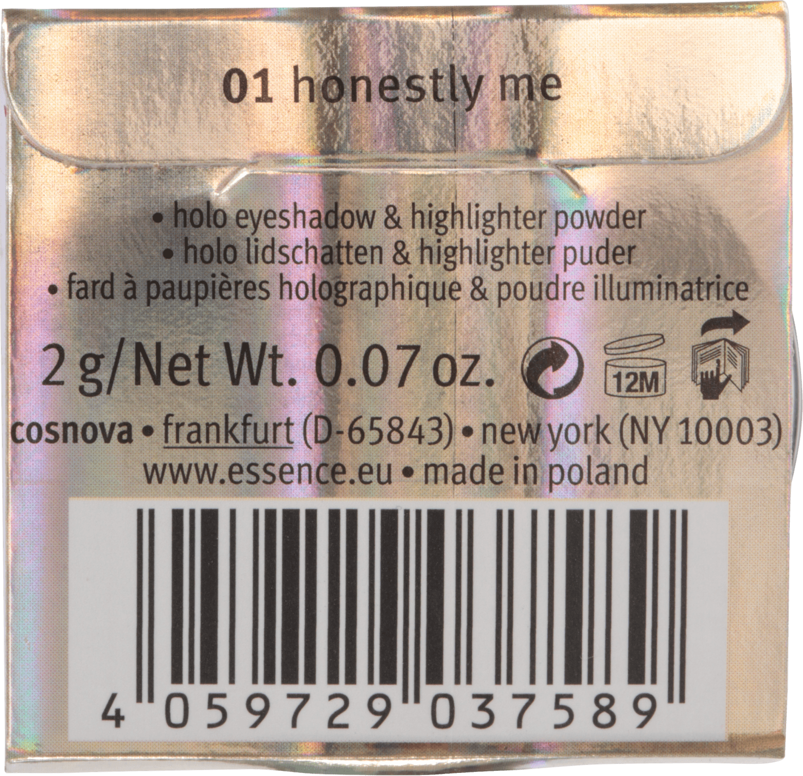 Essence My Must Haves Holo Powder 01 Honestly Me - Sombra 2g