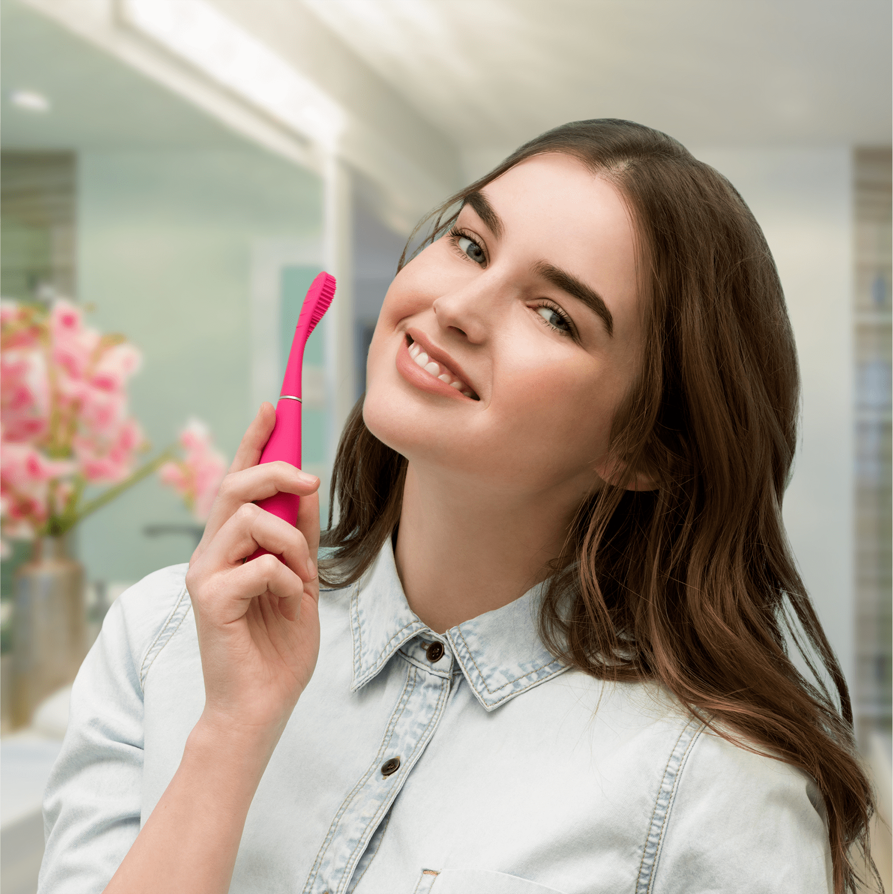 FOREO Issa Mini 2 Sensitive Wild Strawberry - Escova de Dente Elétrica