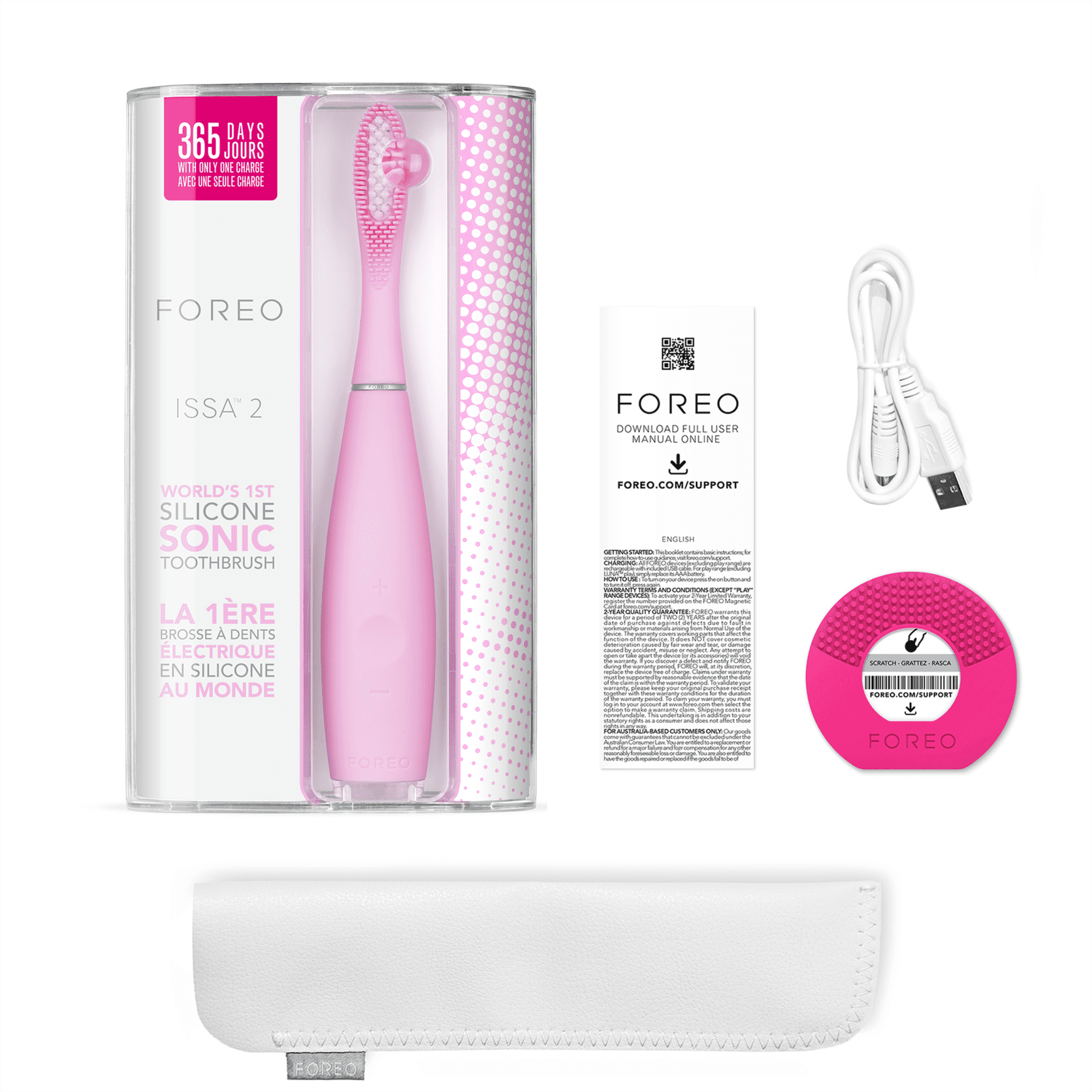 Foreo Issa 2 Pearl Pink - Escova de Dente Elétrica