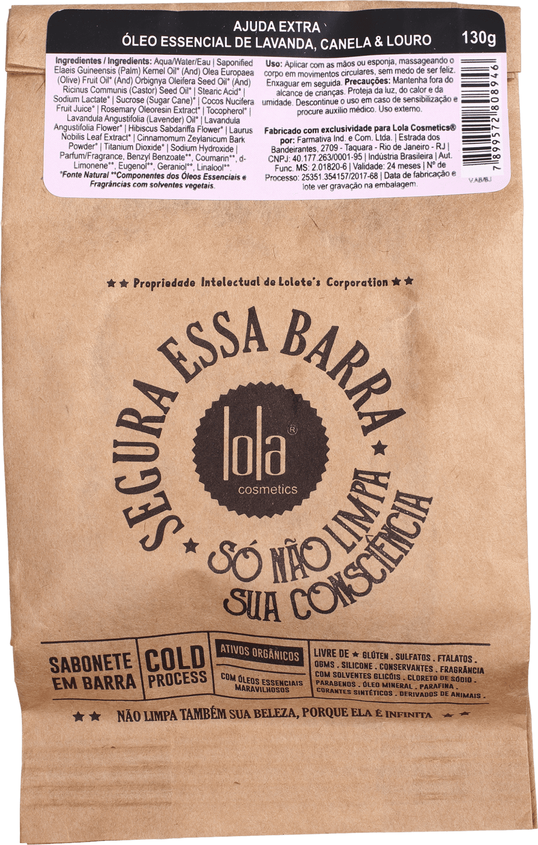 Lola Cosmetics Segura Essa Barra Ajuda Extra - Sabonete em Barra 130g
