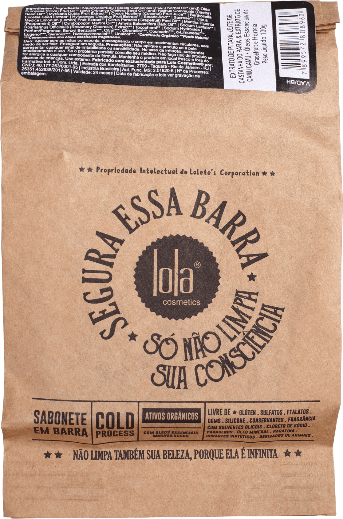 Lola Cosmetics Segura Essa Barra Extrato de Pitaya - Sabonete em Barra 130g