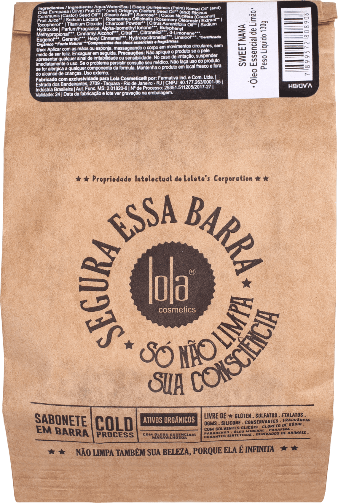 Lola Cosmetics Segura Essa Barra Sweet Nana - Sabonete em Barra 130g
