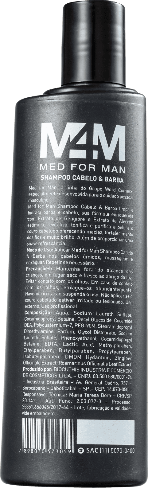 Mediterrani Med For Man Cabelo & Barba - Shampoo Multifuncional 250ml