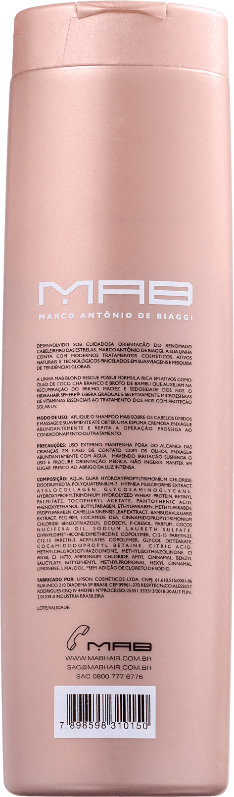 MAB Marco Antônio de Biaggi Blond Rescue - Shampoo 300ml