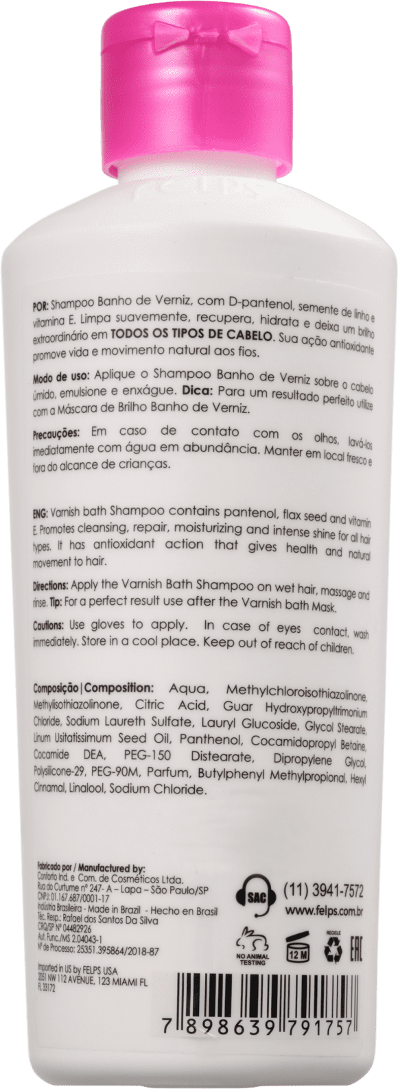 Felps Profissional Banho de Verniz - Shampoo 250ml