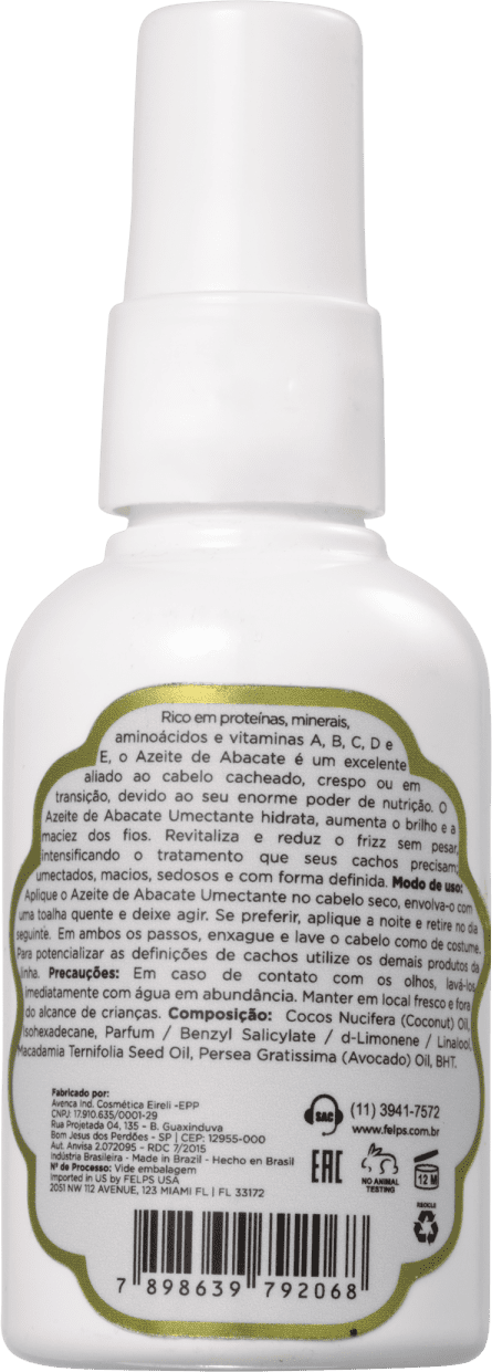 Felps Profissional Cachos Azeite de Abacate Umectante - Óleo Capilar 50ml