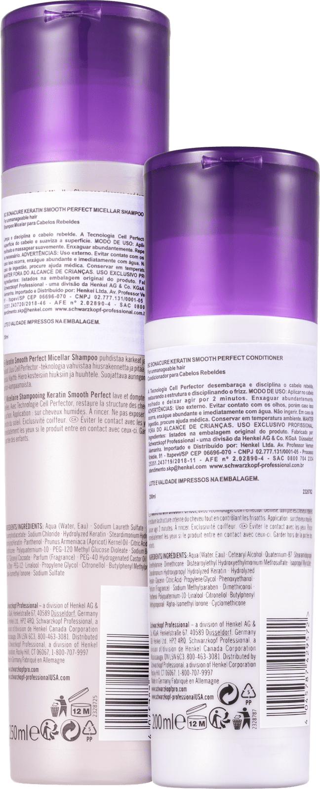 Kit Schwarzkopf Professional BC Bonacure Keratin Smooth Perfect Duo (2 Produtos)