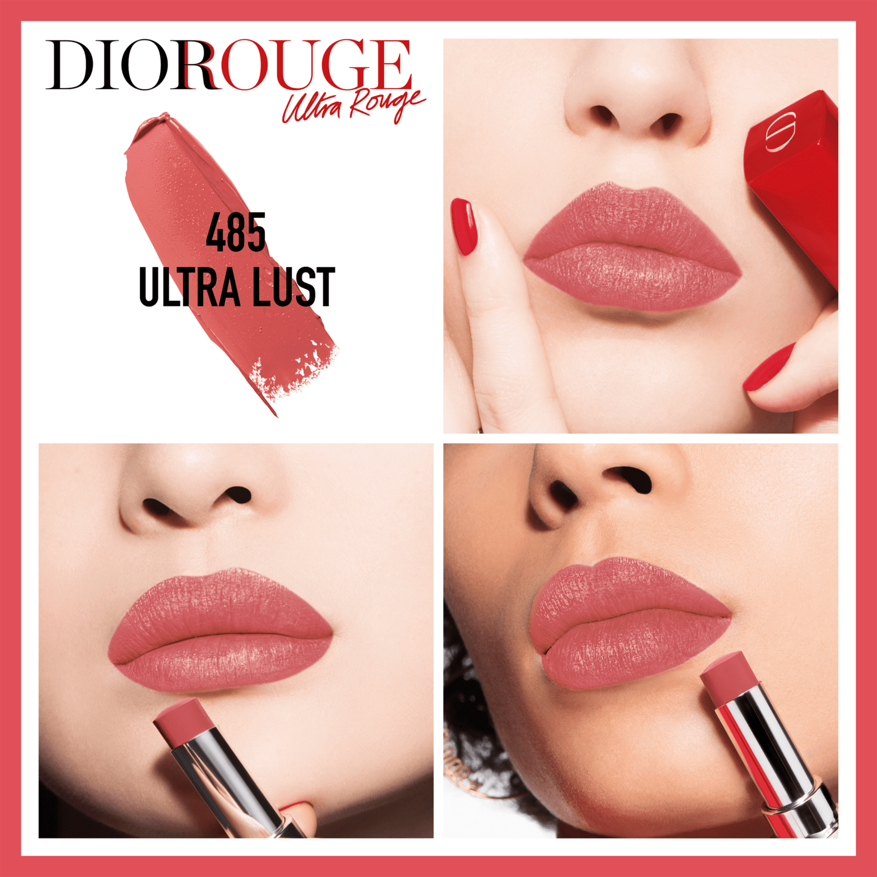 Dior Ultra Rouge 485 Ultra Lust - Batom Semi-Matte 3,2g