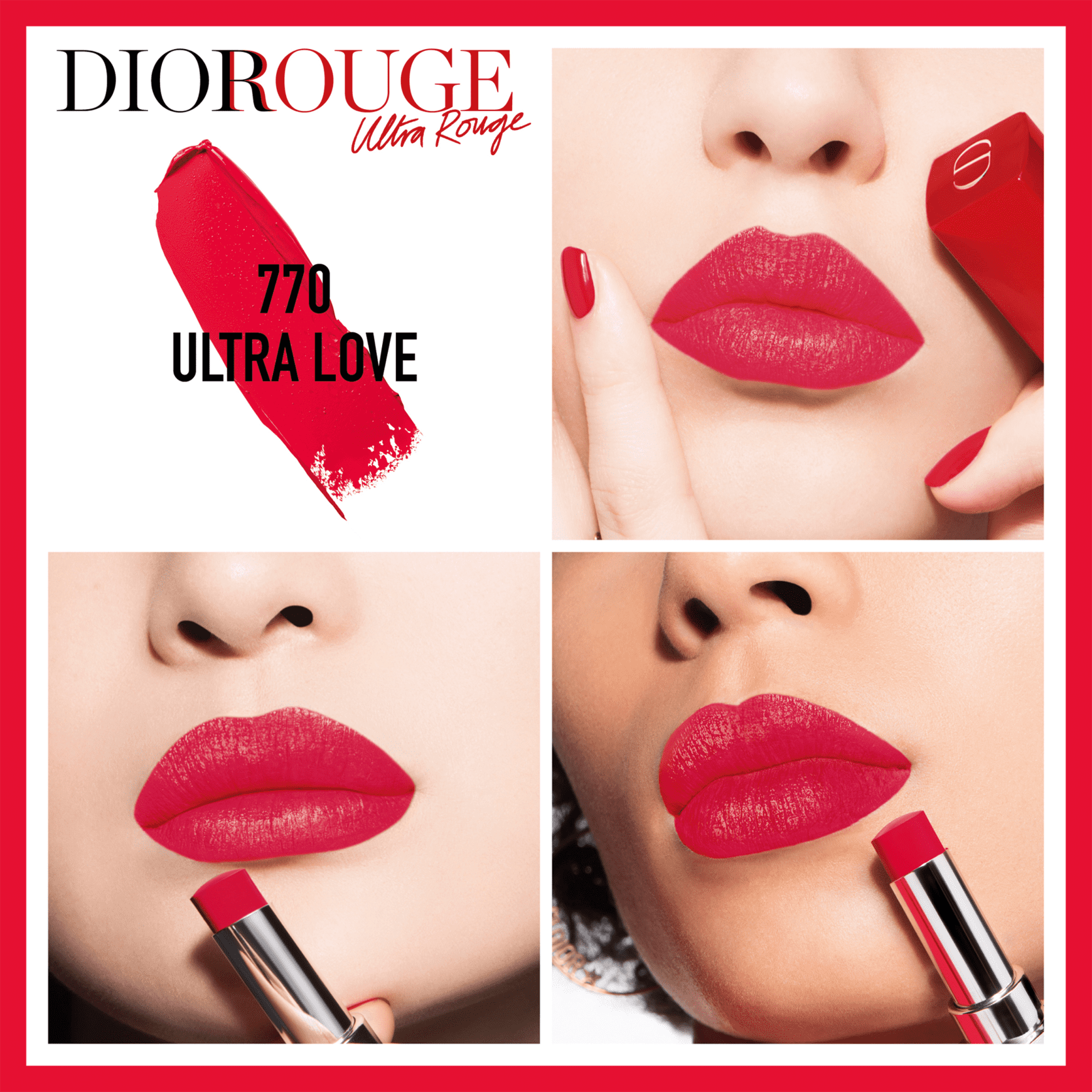 Dior Ultra Rouge 770 Ultra Love - Batom Semi-Matte 3,2g
