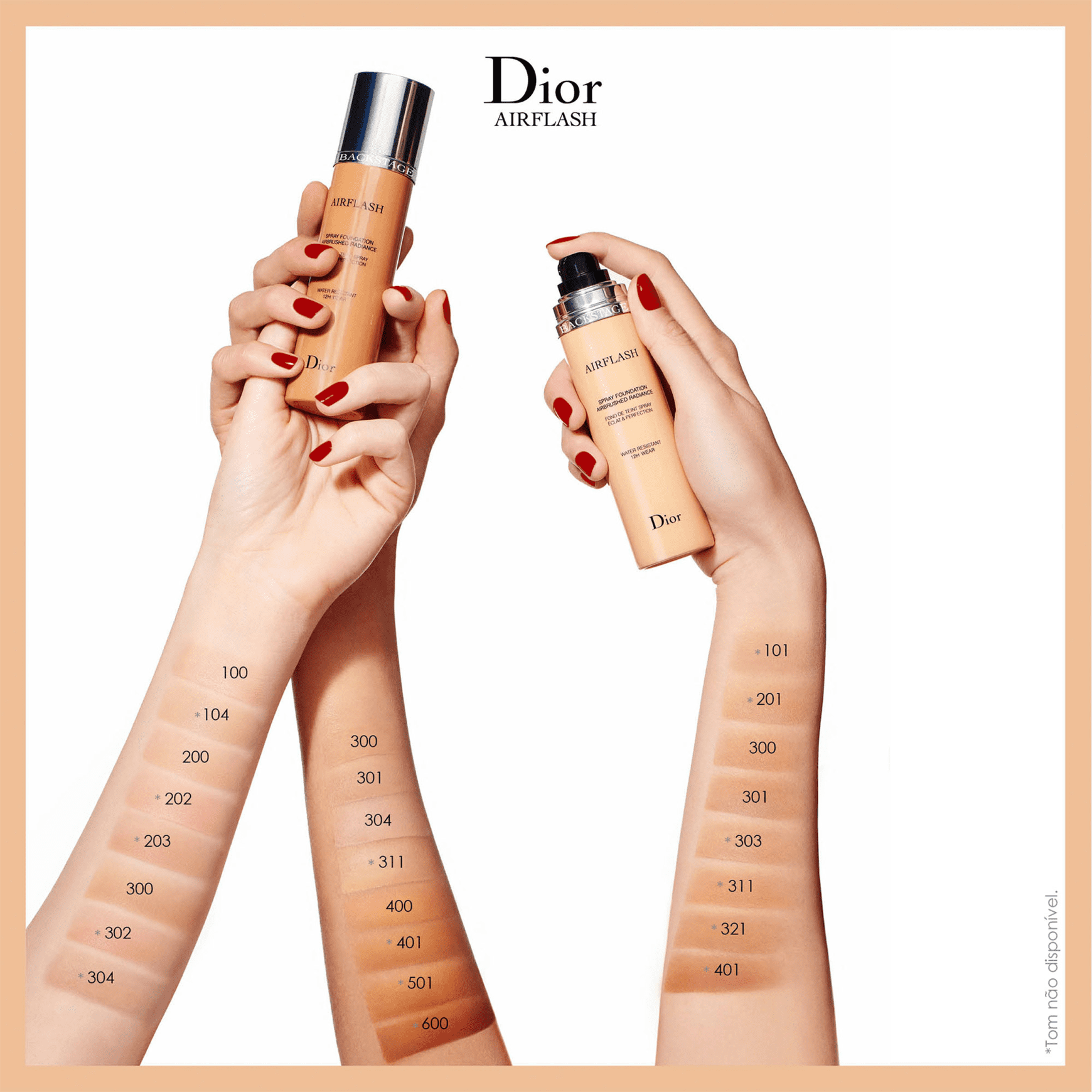 Dior Backstage Airflash 301 Sand - Base em Spray 70ml