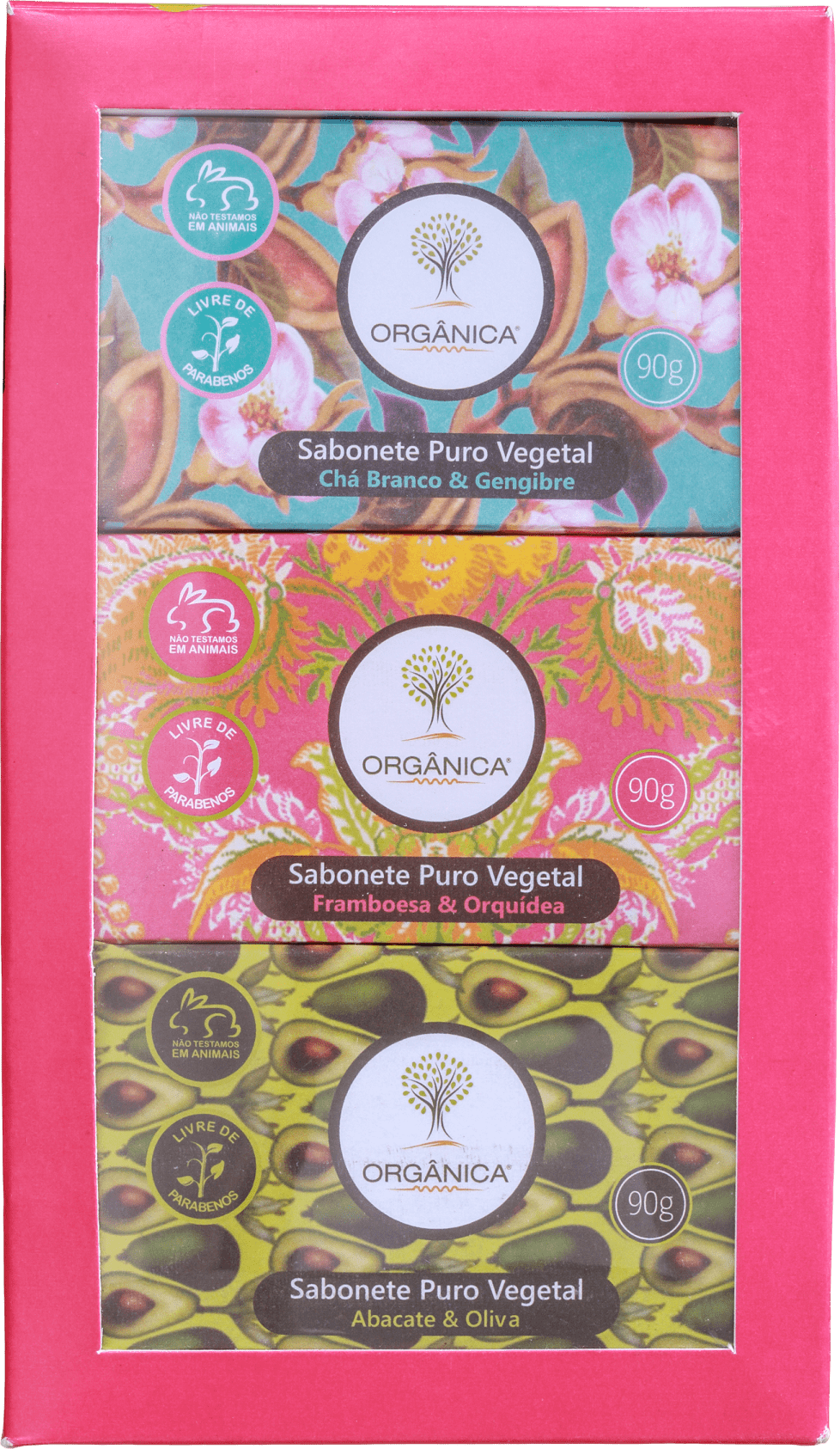 Kit Orgânica Puro Vegetal - Sabonete em Barra 3x90g