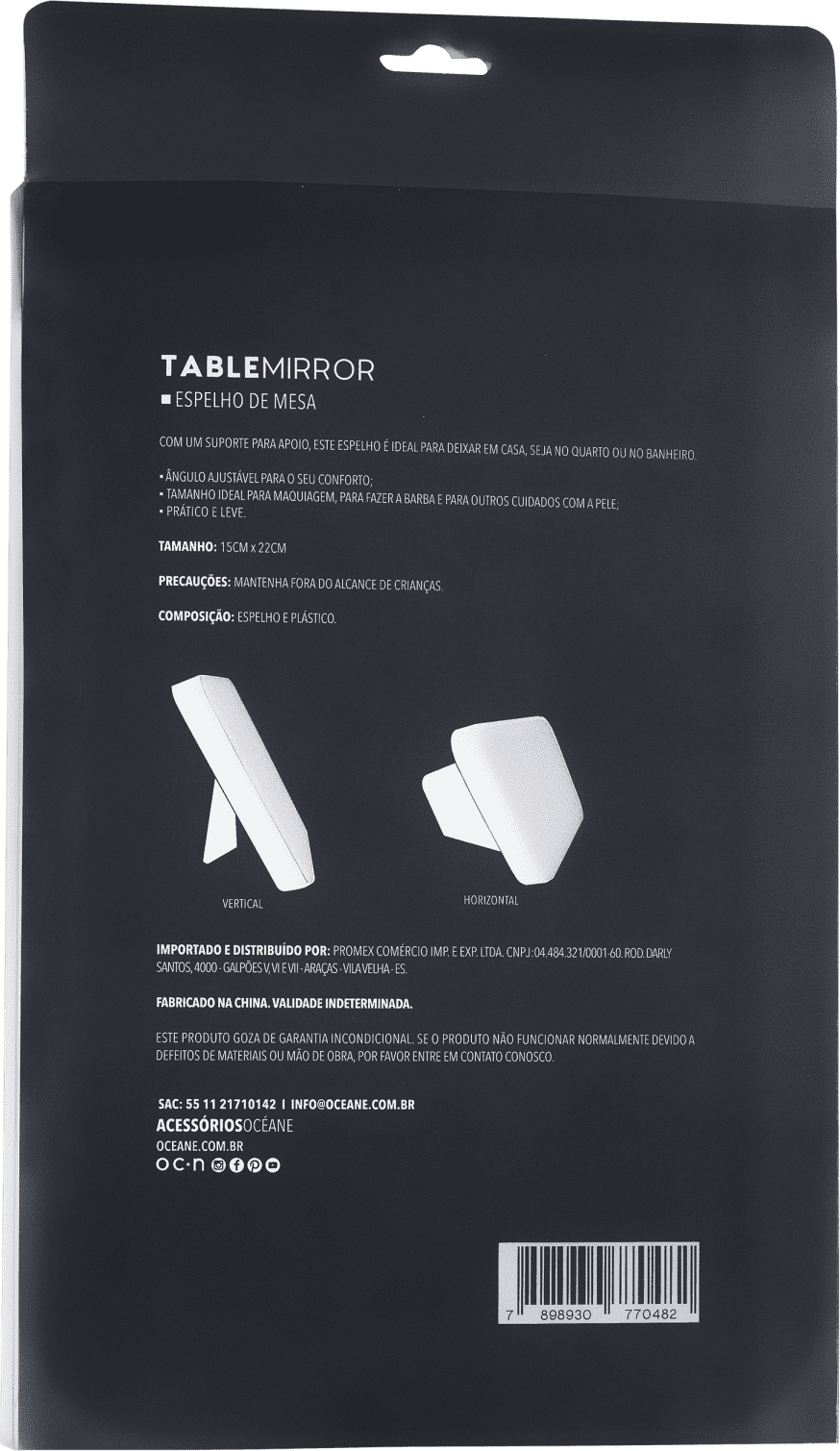 Océane My Beauty Choices Table - Espelho de Maquiagem