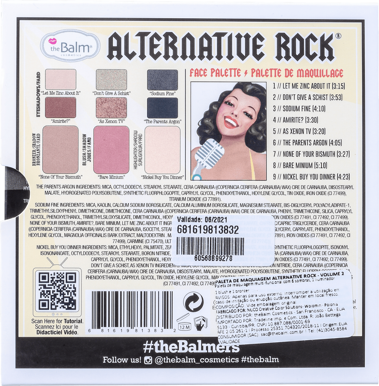 The Balm Alternative Rock Volume 2 - Paleta de Maquiagem