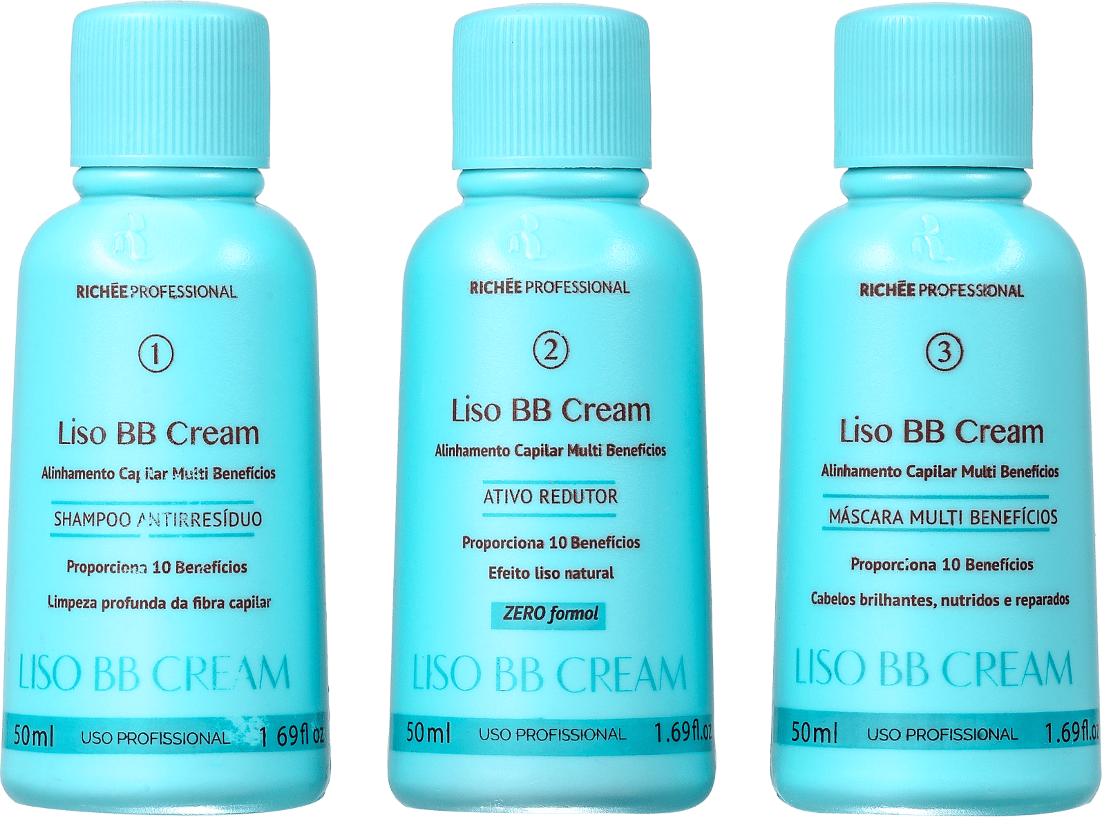 Kit Richée Professional BB Cream Mini Trio (3 Produtos)