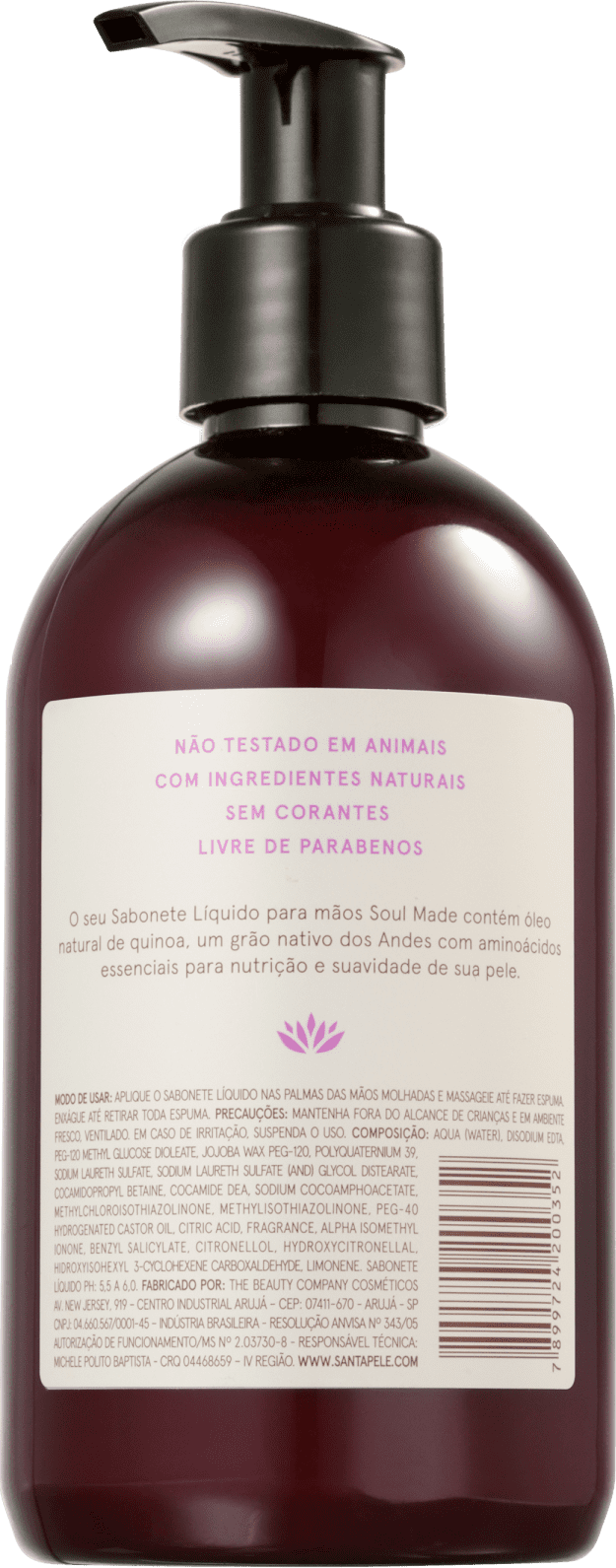 Santapele Açaí e Flor de Vitória-Régia - Sabonete Líquido 250ml