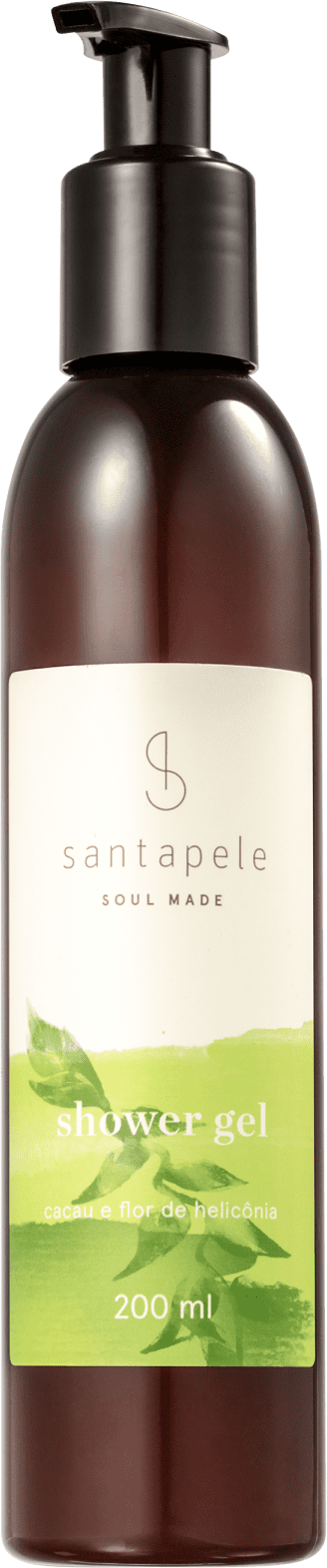 Santapele Cacau e Flor de Helicônia - Gel de Banho 200ml