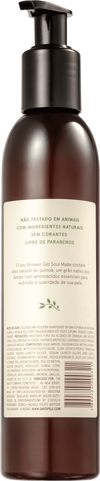 Santapele Cacau e Flor de Helicônia - Gel de Banho 200ml