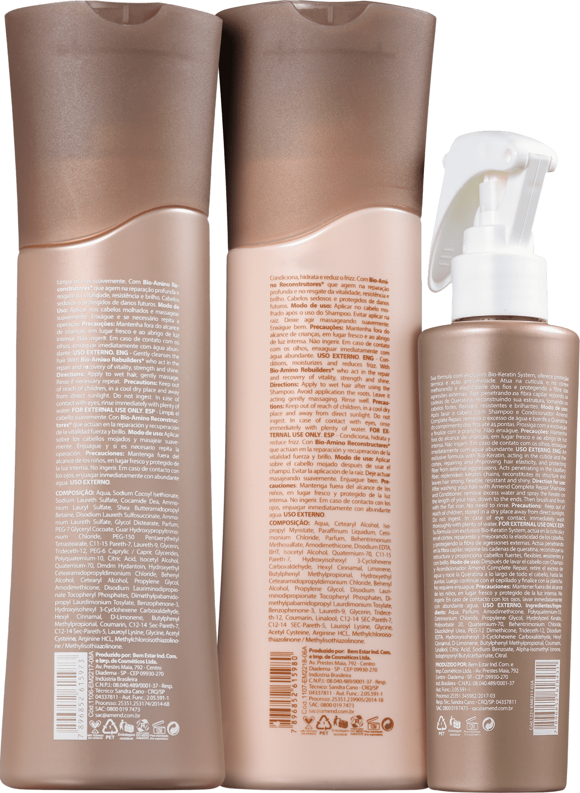 Kit Amend Complete Repair Queratina (3 Produtos)
