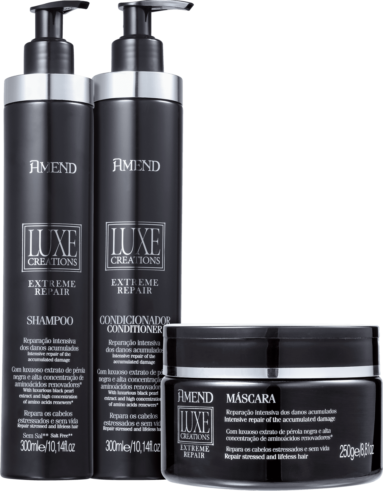 Kit Amend Luxe Creations Extreme Repair Trio (3 Produtos)