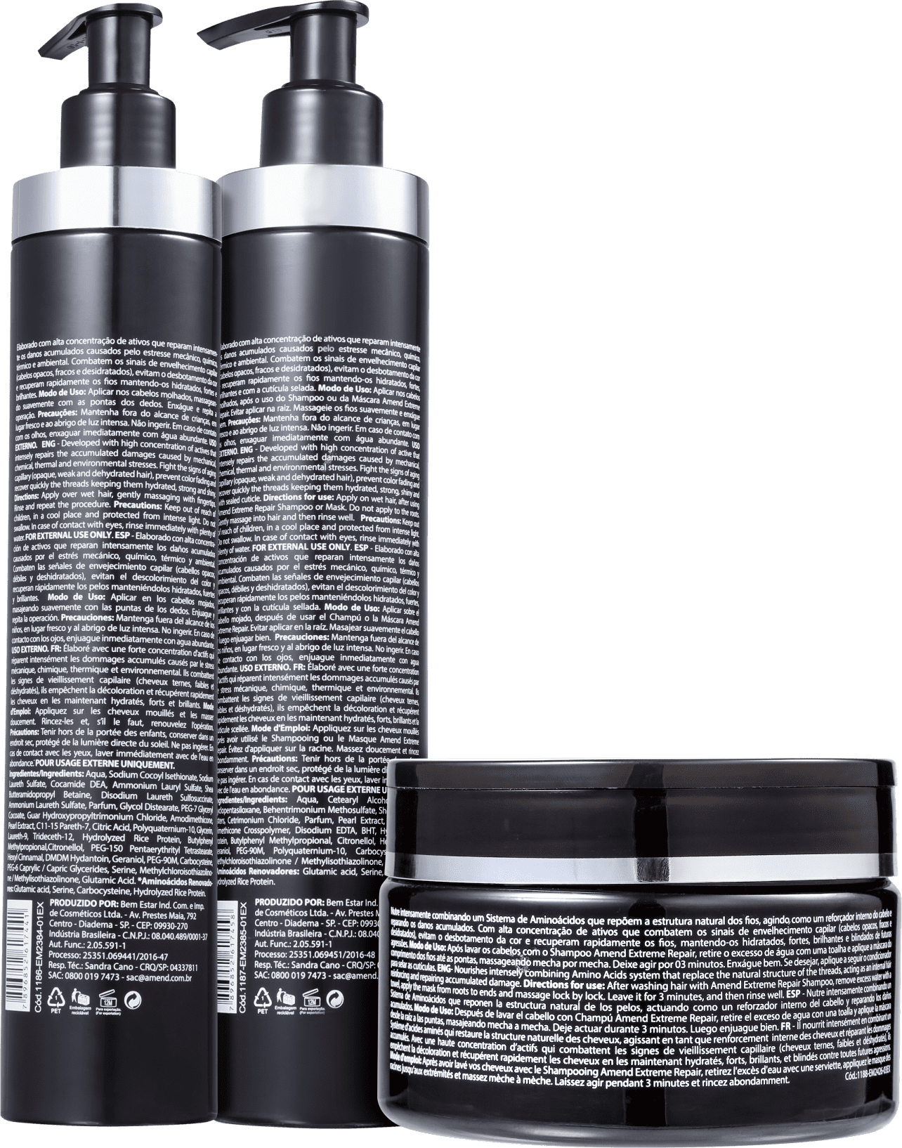 Kit Amend Luxe Creations Extreme Repair Trio (3 Produtos)