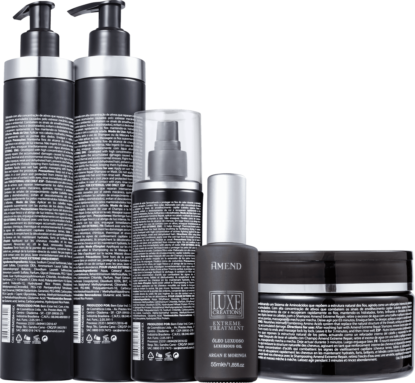 Kit Amend Luxe Creations Extreme Repair Full (5 Produtos)