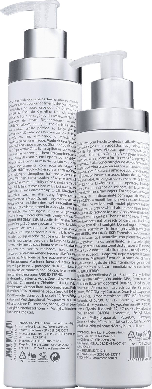 Kit Amend Luxe Creations Regenerative Care Matizador Duo (2 Produtos)