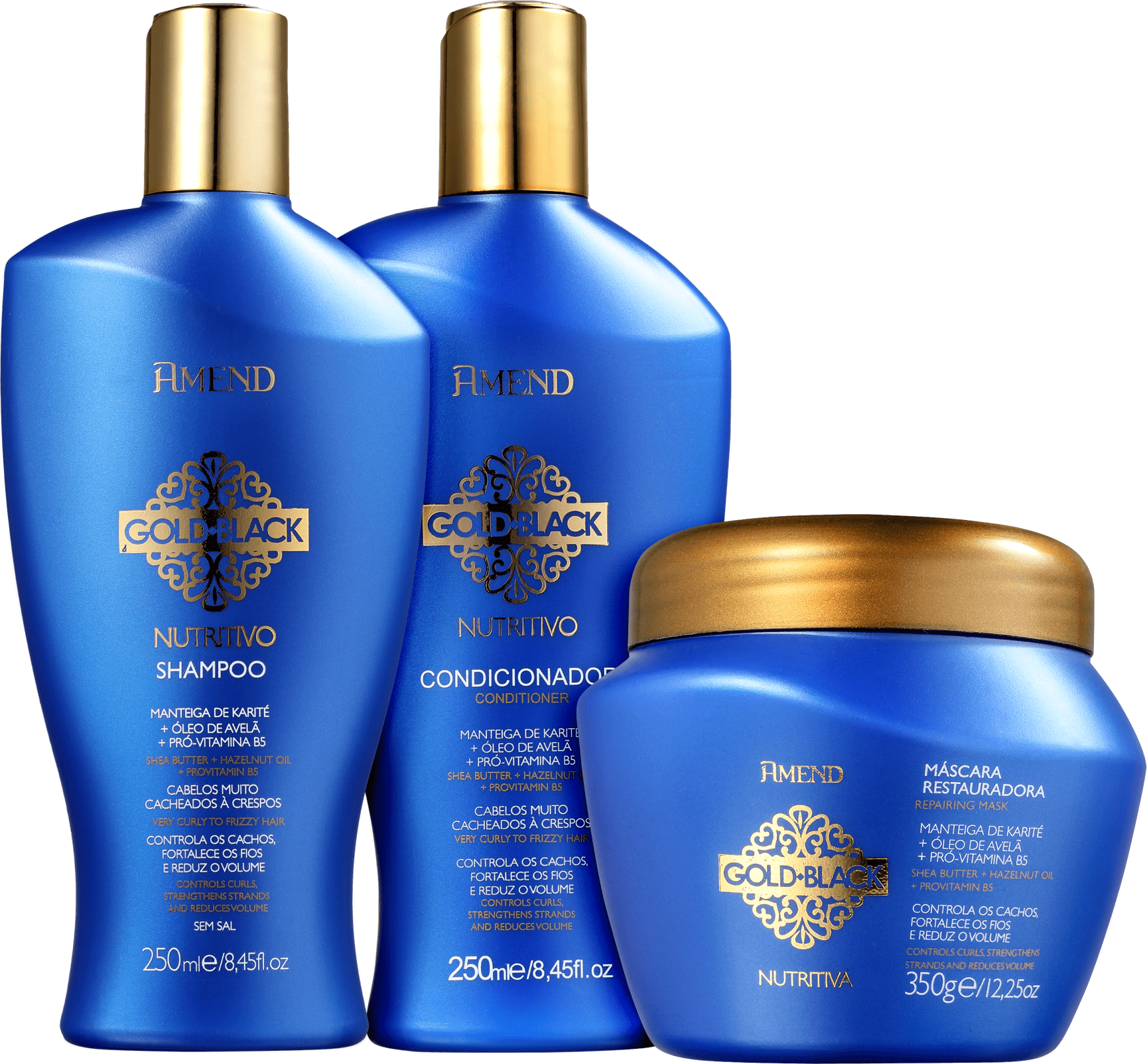 Kit Amend Gold Black Nutritivo Trio (3 Produtos)