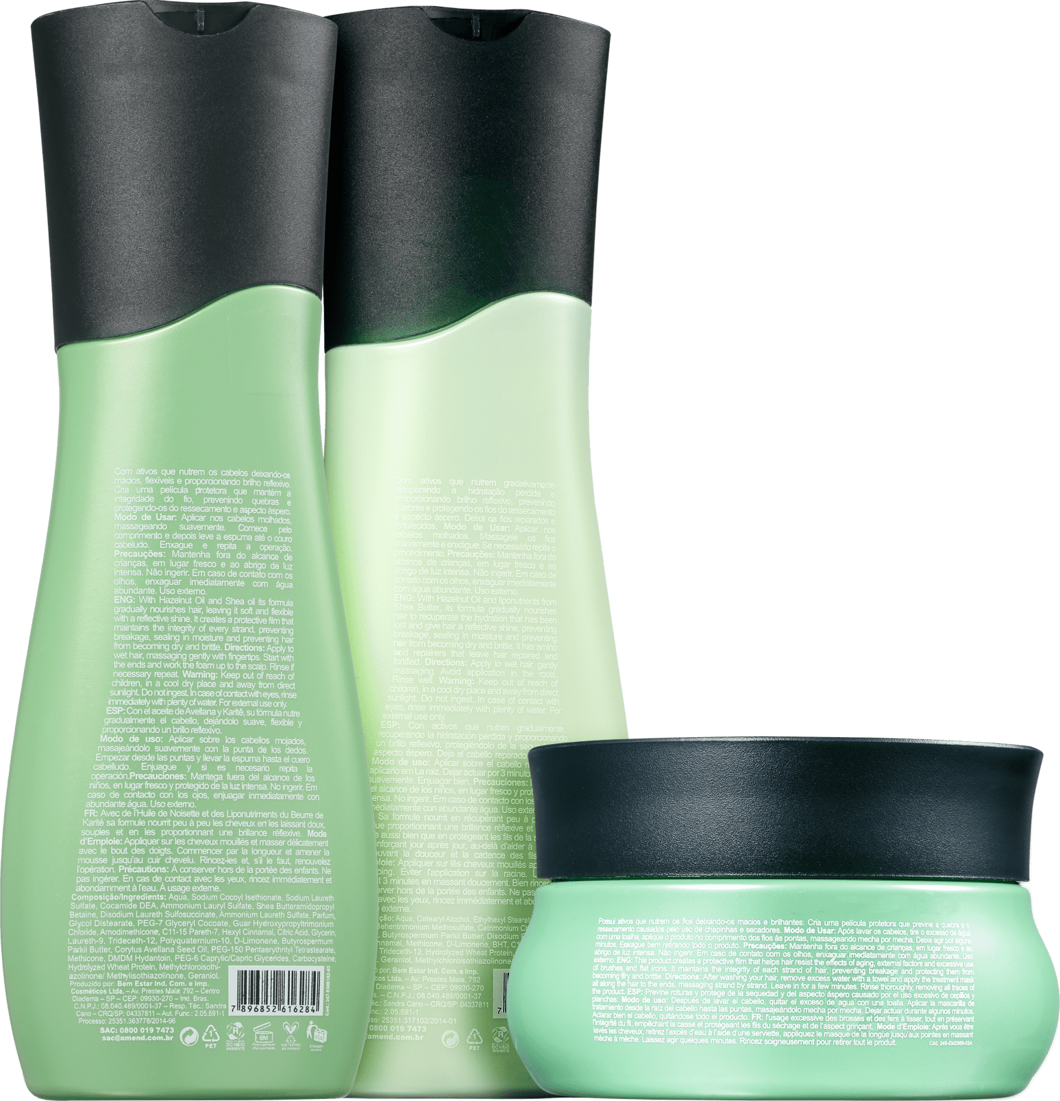Kit Amend Hair Dry Maciez e Brilho Tratamento (3 Produtos)