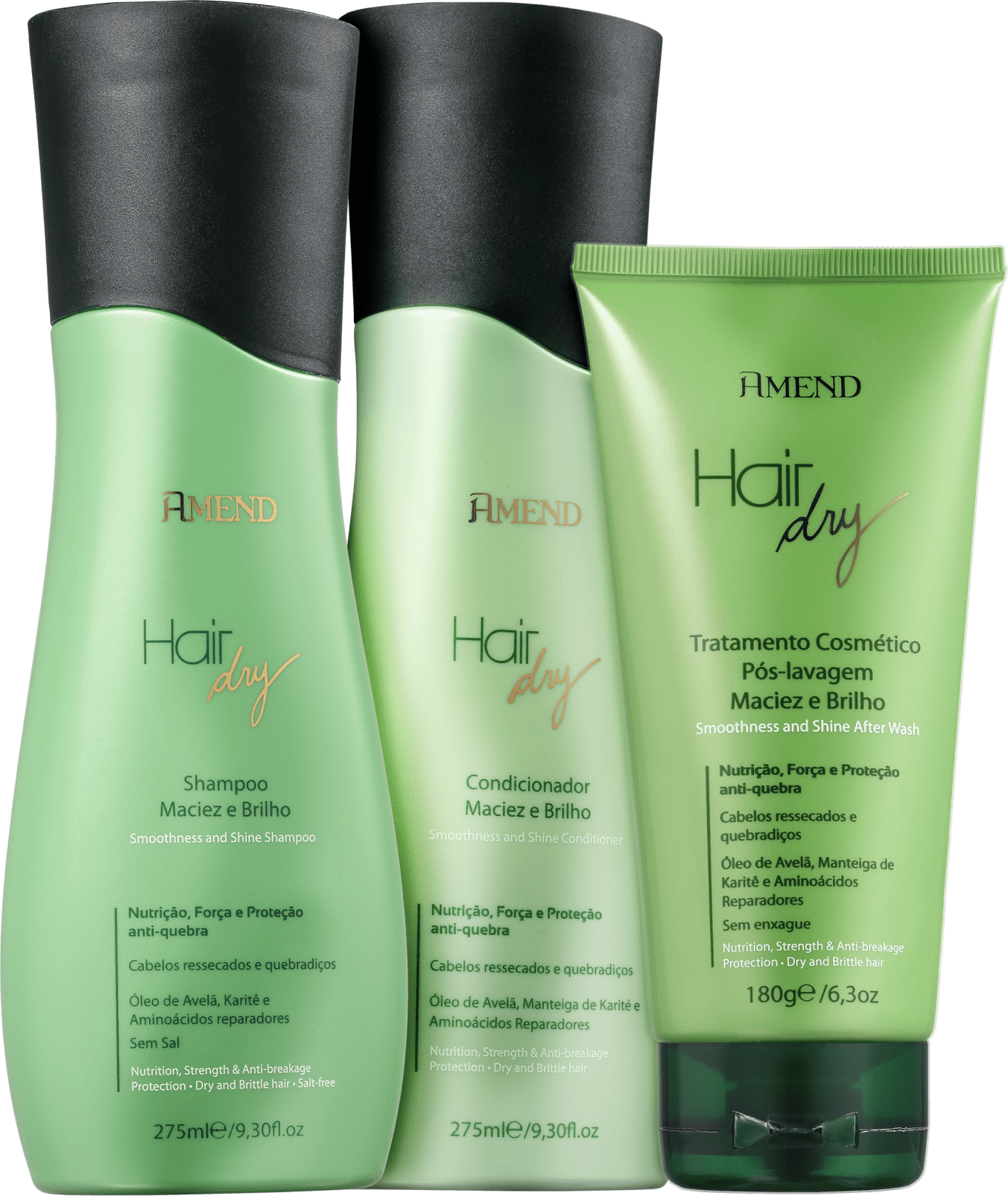 Kit Amend Hair Dry Maciez e Brilho Care (3 Produtos)