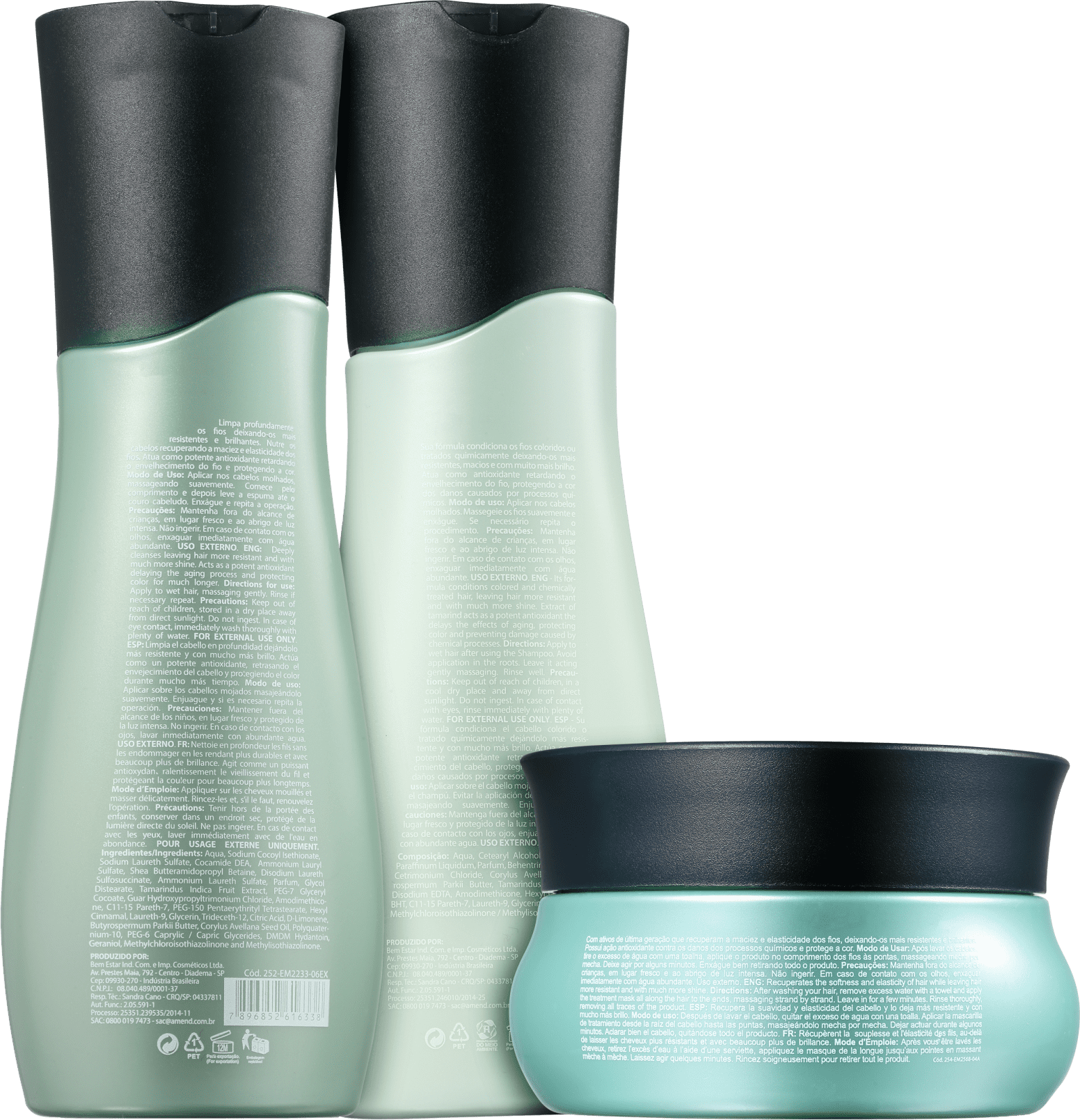 Kit Amend Hair Dry Força e Nutrição Tratamento (3 Produtos)