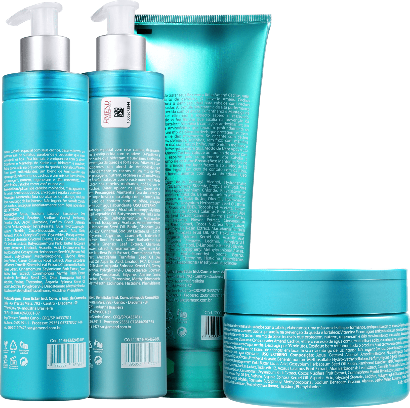 Kit Amend Cachos + Fechados (4 Produtos)