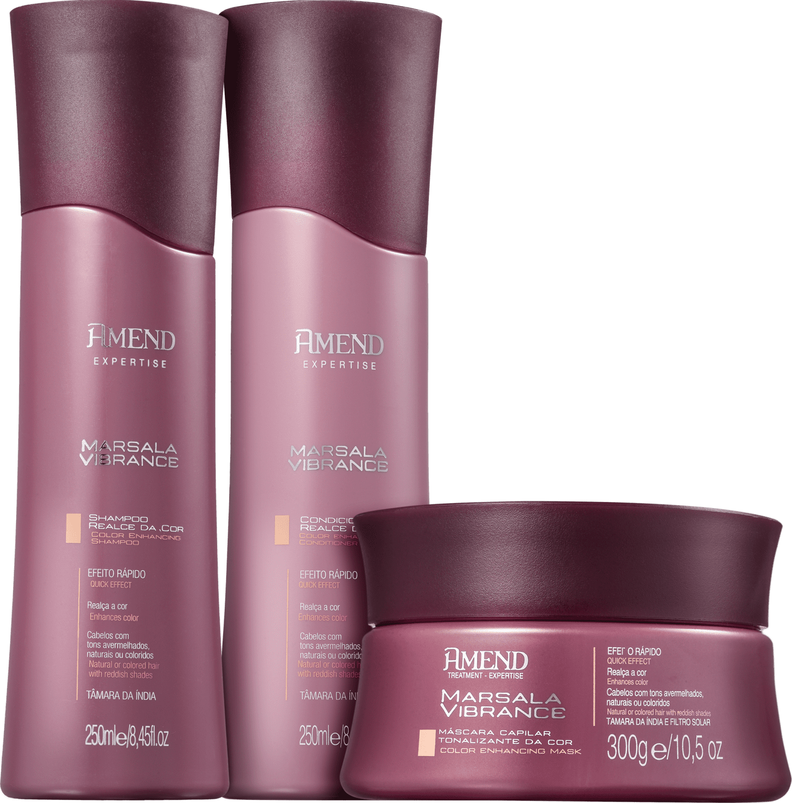 Kit Amend Marsala Vibrance Trio (3 Produtos)
