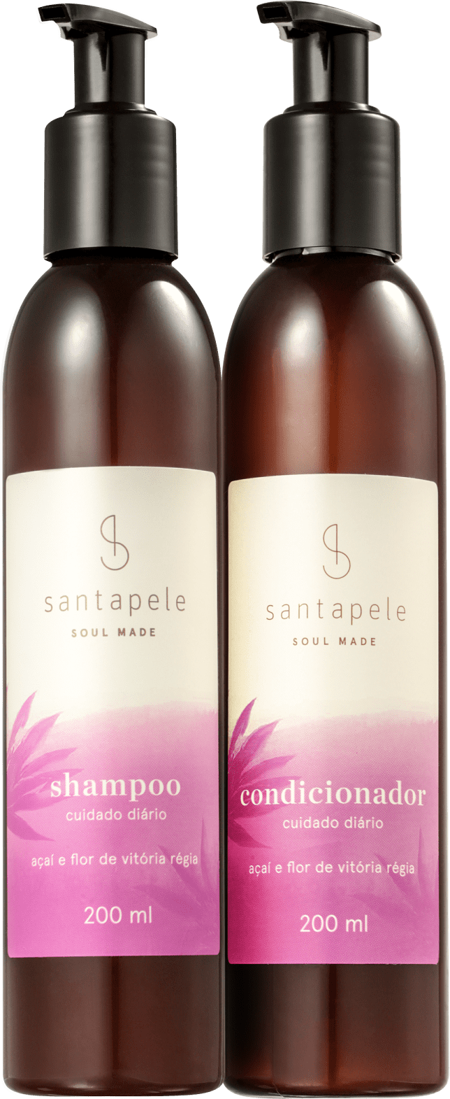 Kit Santapele Açaí e Flor de Vitória-Régia Cuidado Diário Duo (2 Produtos)