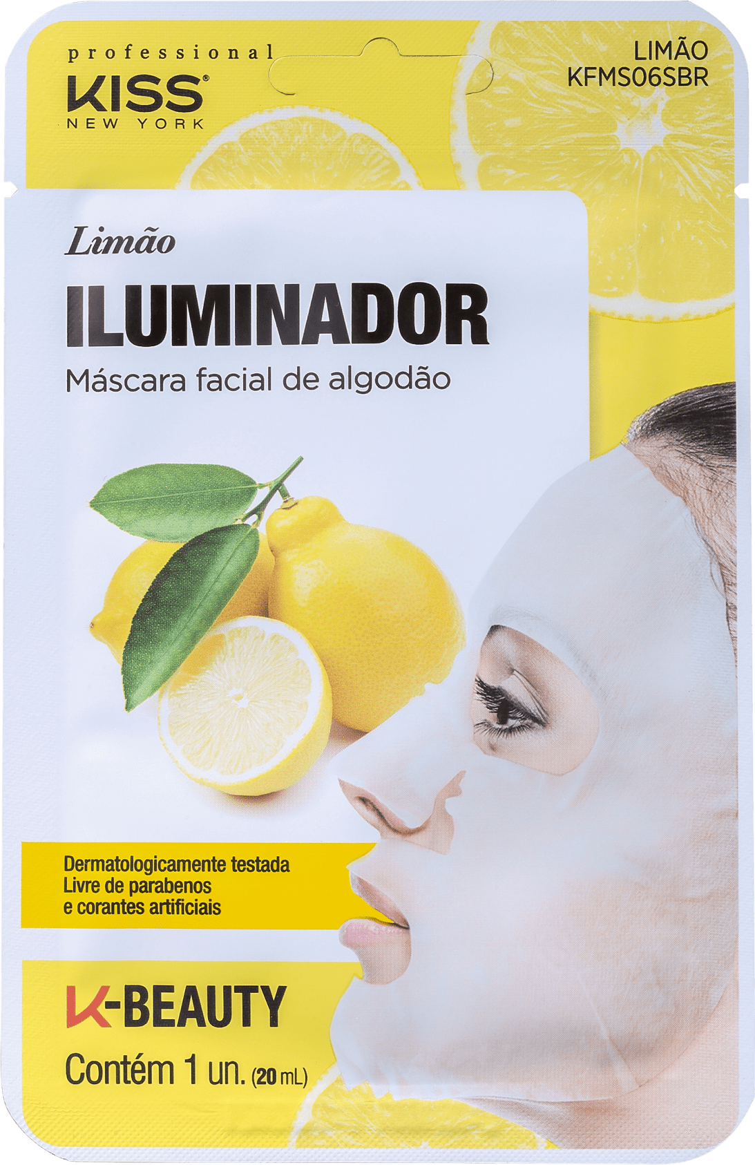 Kiss New York Limão - Máscara Iluminadora 20ml