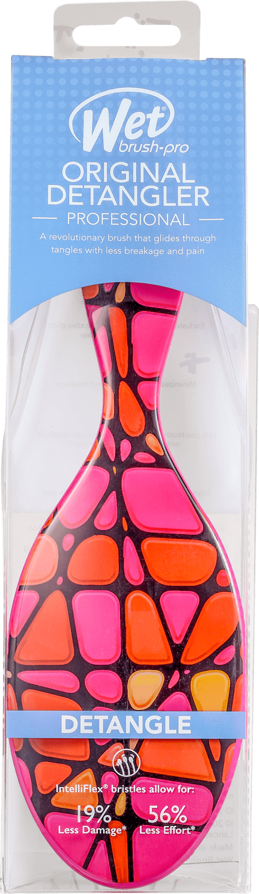 Wet Brush Pro Original Detanger Vitral Rosa - Escova de Cabelo