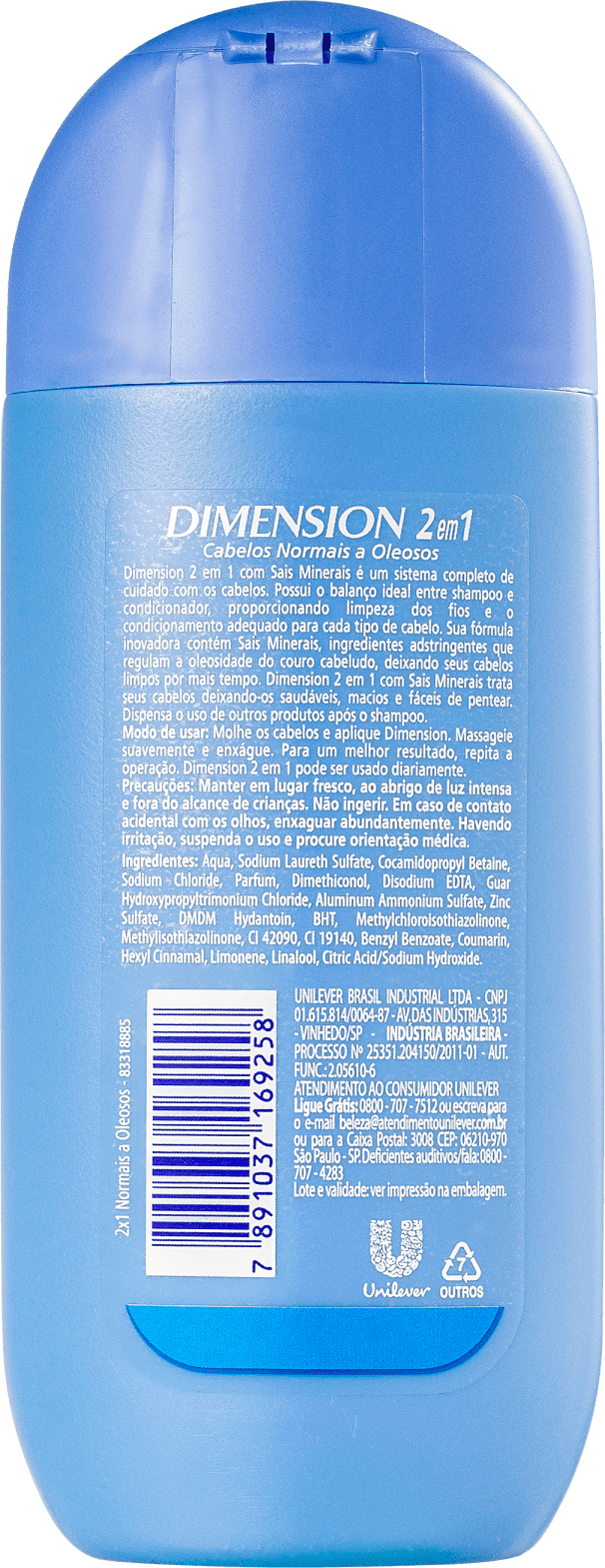 Dimension 2 em 1 Sais Minerais - Shampoo 200ml