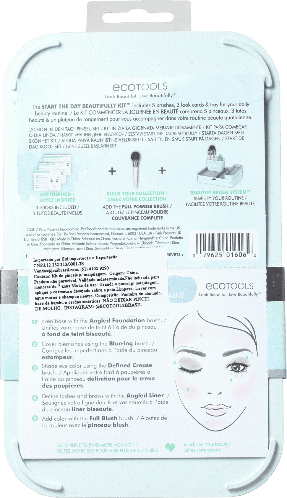 Kit de Pincéis Start The Day Beautifully (5 Produtos)