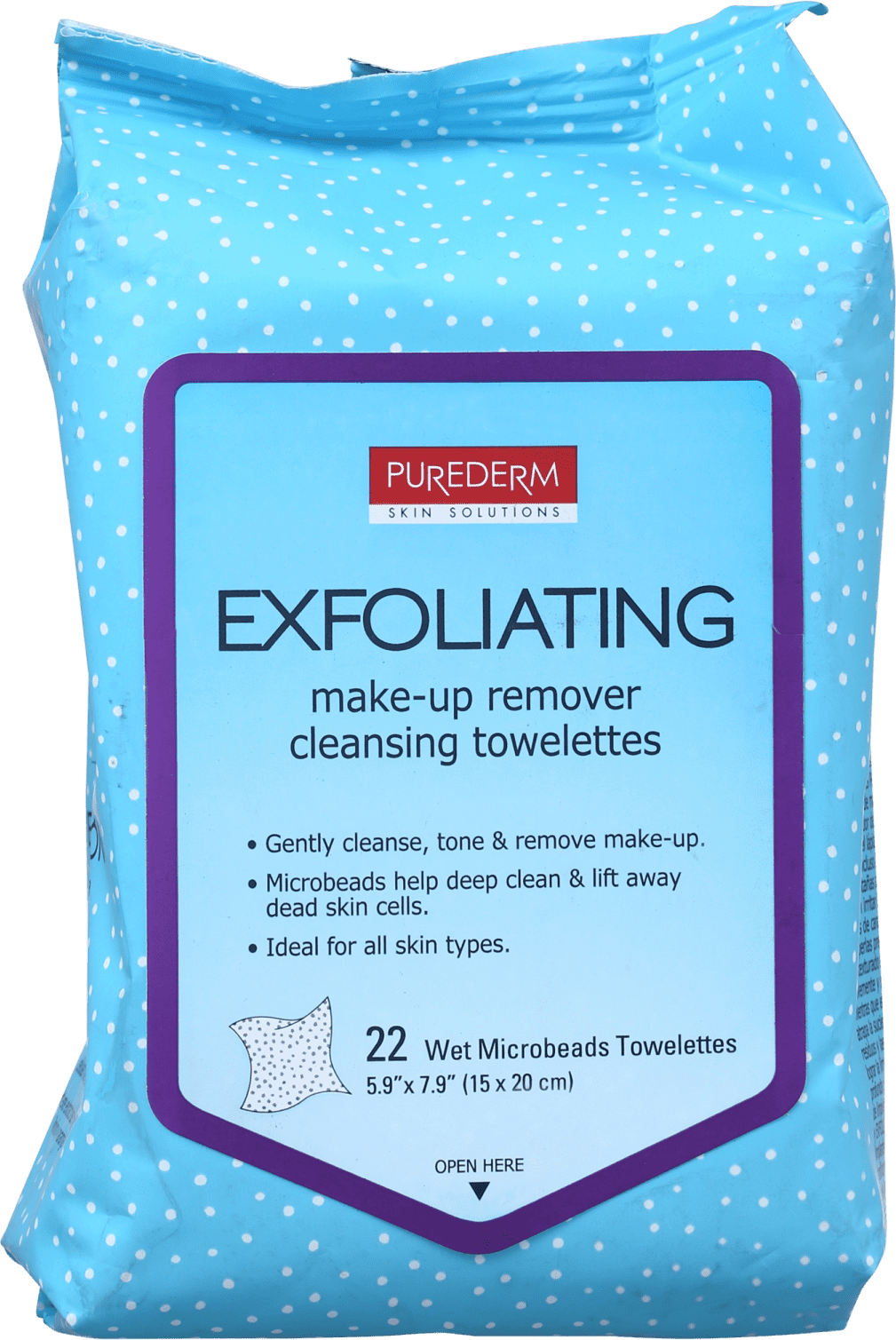 Purederm Exfoliating - Lenço Demaquilante (22 Unidades)