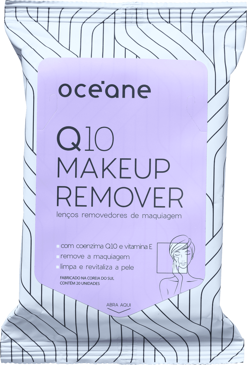 Océane Q10 Makeup - Lenço Demaquilante (20 Unidades)
