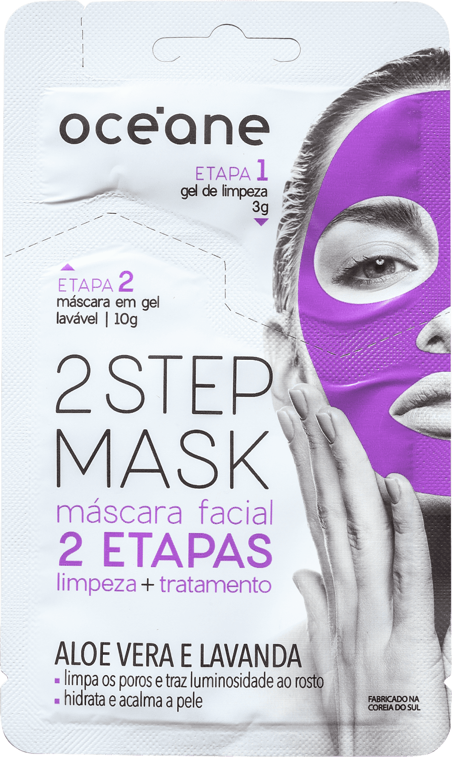 Océane 2 Step Aloe Vera e Lavanda - Máscara Facial 13g