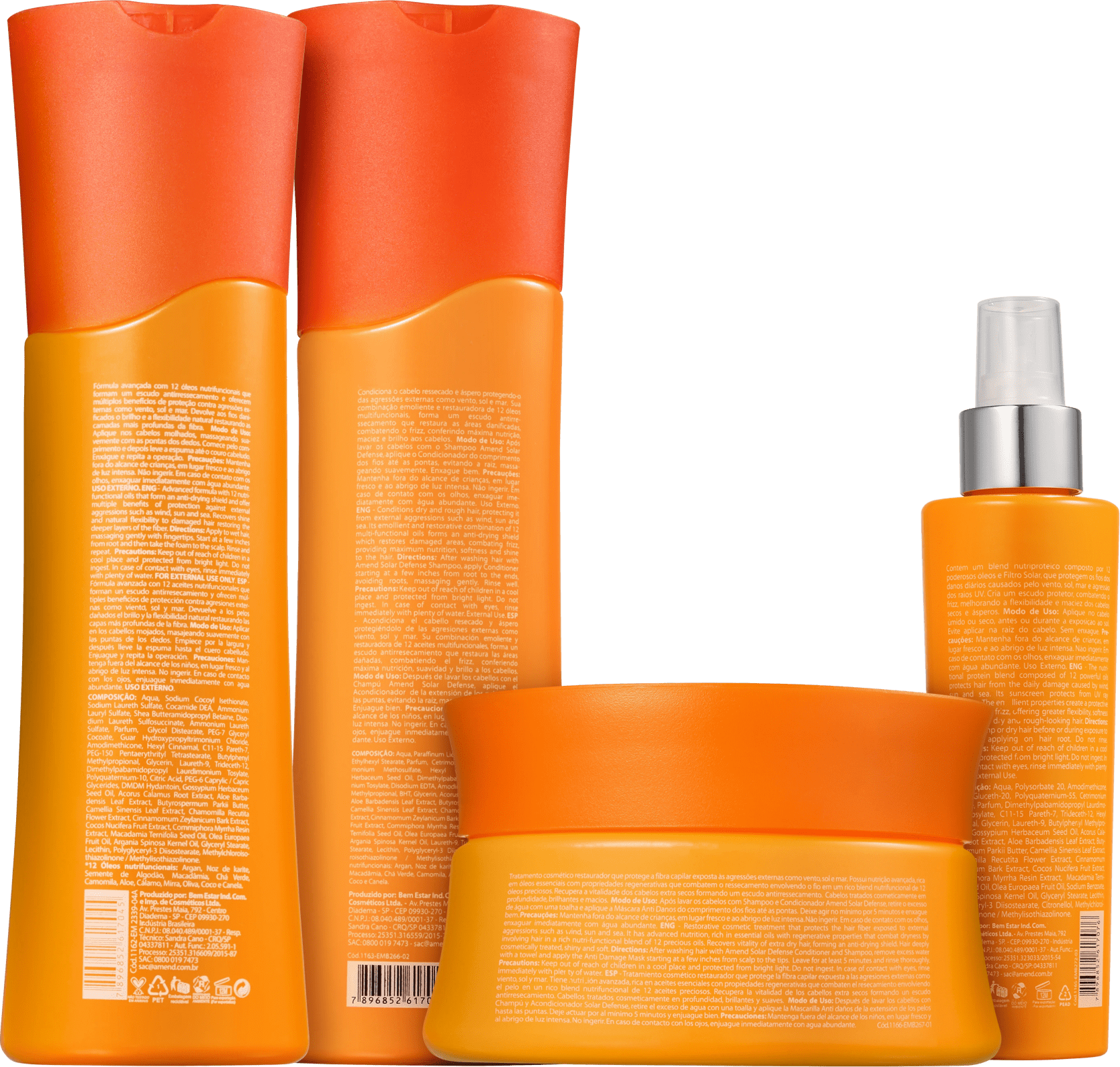 Kit Amend Solar Defense Protect (4 Produtos)