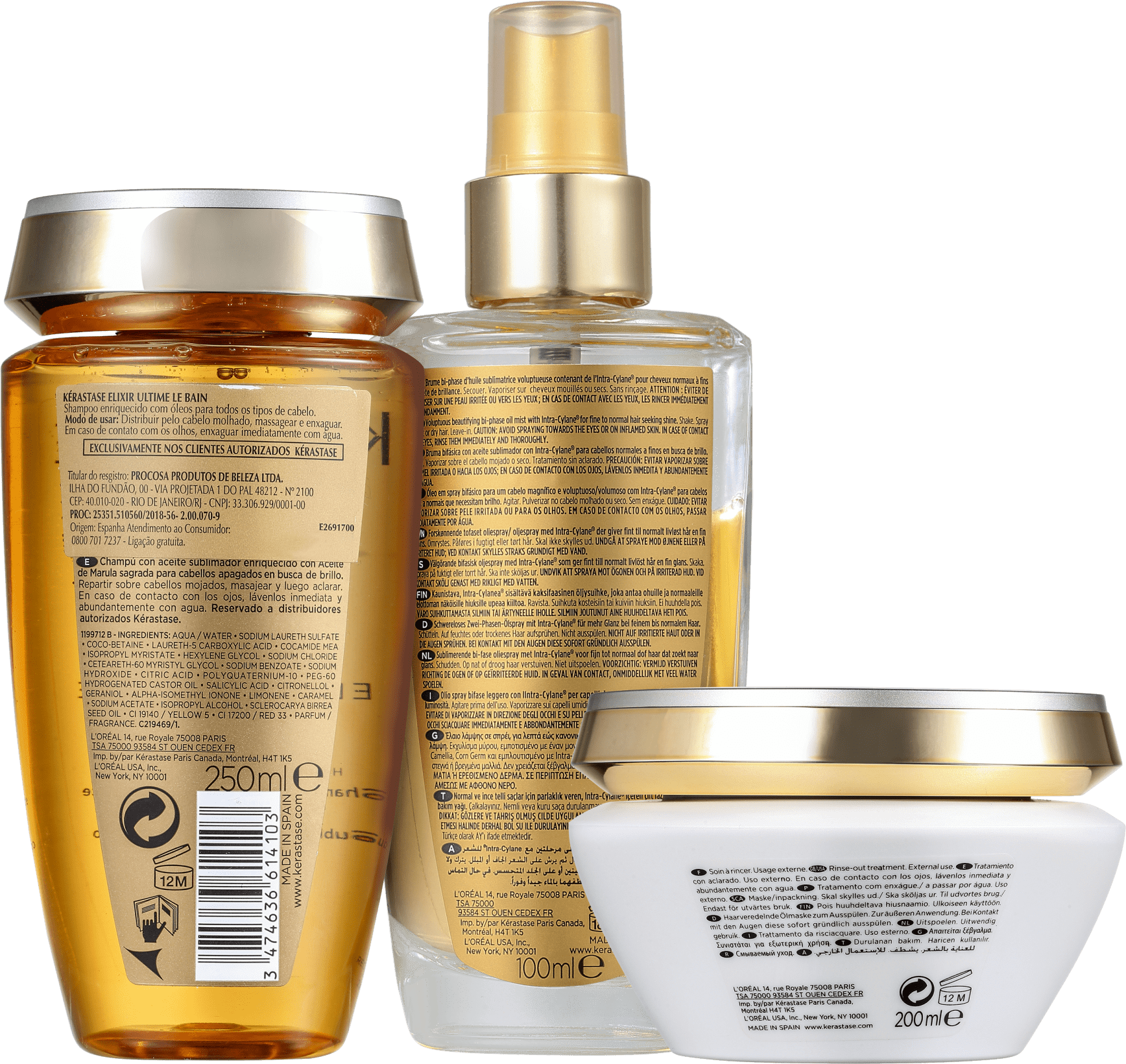 Kit Kérastase Elixir Ultime Masque Légère (3 Produtos)
